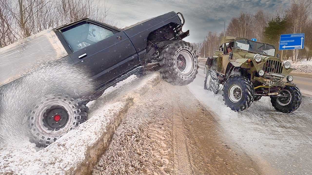 Мужик УДИВИЛ всех восстановил Nissan Patrol ИЗ ХЛАМА Оффроад с Гелик, Газ 64 и Уаз на тракторах смотреть онлайн