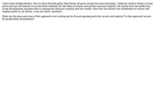 Unix & Linux: Remote docker over ssh tunnel смотреть онлайн