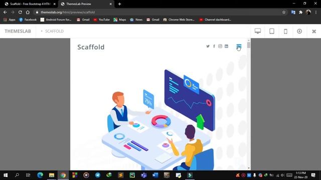 Scaffold : Free Bootstrap 4 HTML5 Agency Website Template смотреть онлайн