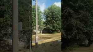 Вид из окна поезда. Краснодар