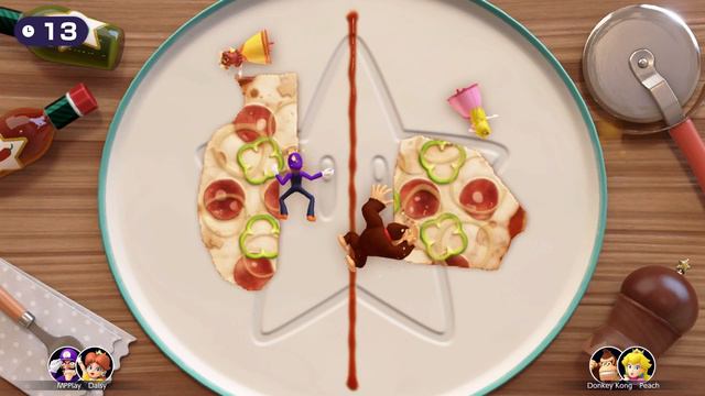 Mario Party Superstars Waluigi and Daisy vs Donkey Kong and Peach Eatsa Pizza (Master Difficulty) смотреть онлайн