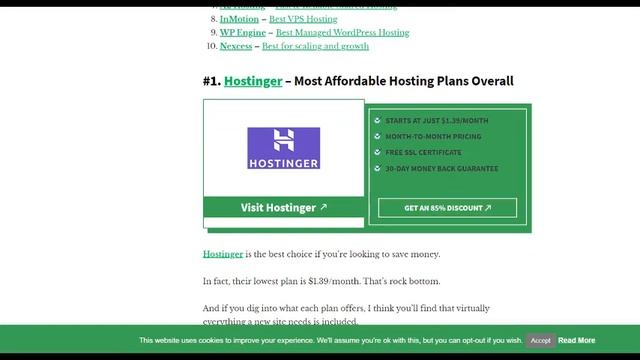 Top 10 WebHosting Websites and their Packages | Wordpress смотреть онлайн