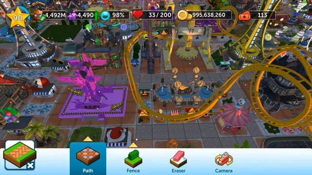 Rollercoaster Tycoon Touch | MILESTONE LEVEL 90 | 200 SUBSCRIBERS THANK YOU смотреть онлайн