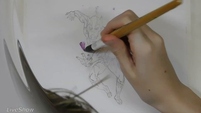 Рисунок Черной пантеры . смотреть онлайн