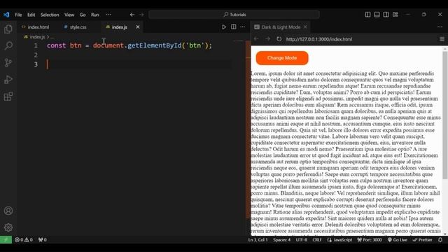 Creating Dark and Light Mode in Websites || HTML CSS JS смотреть онлайн