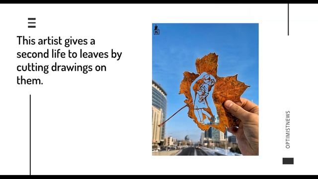 This artist gives a second life to leaves by cutting drawings on them.... смотреть онлайн