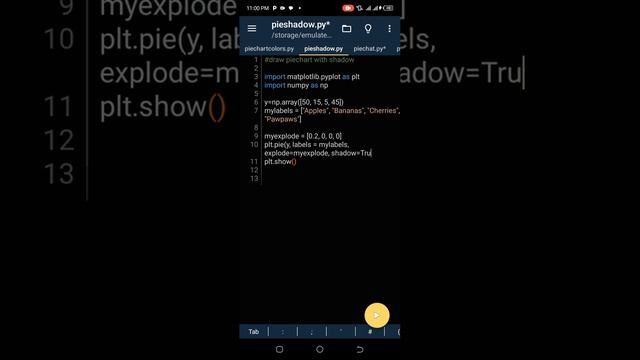 Plot a pie chart in python||explode||shadow#python#programming смотреть онлайн