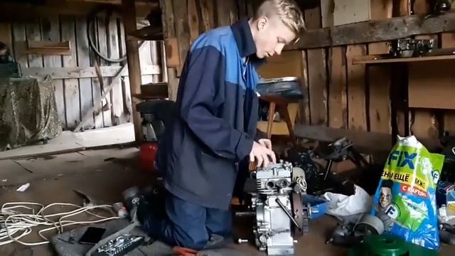 Перевод мотора дм 1 на 92 бензин / часть 1 смотреть онлайн