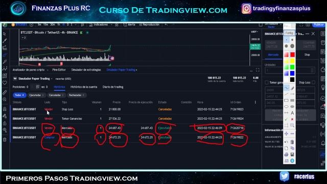 Como Comprar y Vender Cuenta DEMO ✅? Vídeo 8 Curso De Tradingview смотреть онлайн