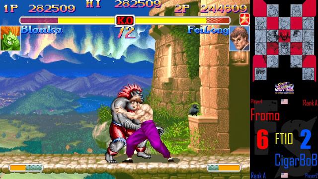 Super Street Fighter 2 Turbo - Fromo [Blanka] vs CigarBoB [Fei Long] (Fightcade FT10) смотреть онлайн