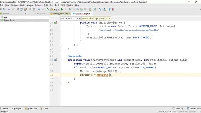 Getting location of images in android studio on clicking смотреть онлайн