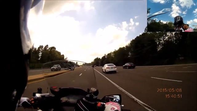 Toney Suzuki Burgman MIDNITE SHADOW riding on this nice day DMV area 5-10-15 смотреть онлайн