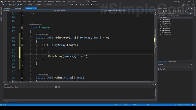 №66. C#. Рекурсивный вывод массива смотреть онлайн