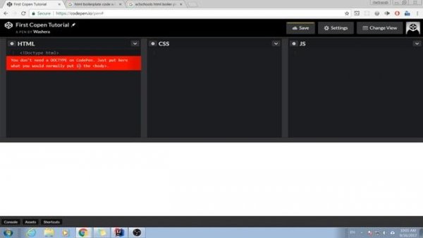 How to use code pen an online text editor