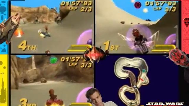 Star Wars Super Bombad Racing part 1 - Multitap Gameplay смотреть онлайн