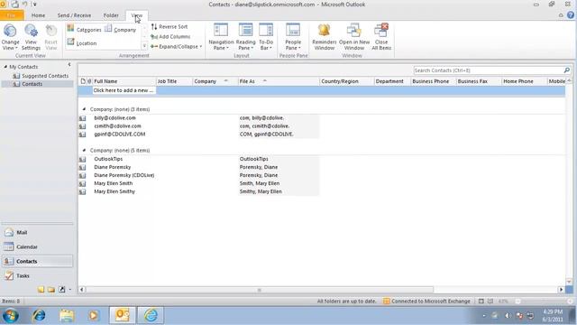 Send email using categories in Outlook Contacts смотреть онлайн