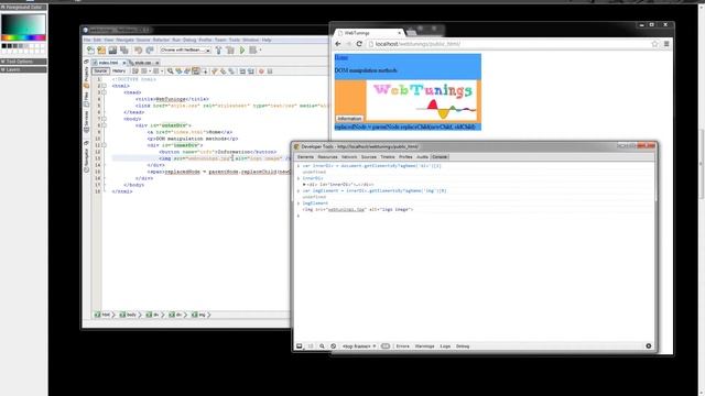 JavaScript Tutorial - replaceChild - DOM manipulation method смотреть онлайн
