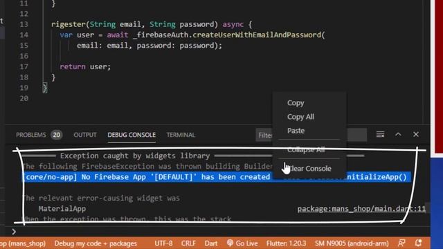 flutter [core/no-app] No Firebase App '[DEFAULT]' has been created - call Firebase.initializeApp() смотреть онлайн