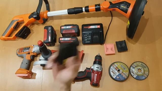 Аккумуляторный инструмент под батареи EINHELL power X change 18 вольт смотреть онлайн