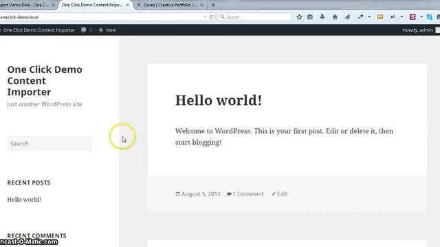 One click import demo content Ourea WordPress Theme смотреть онлайн