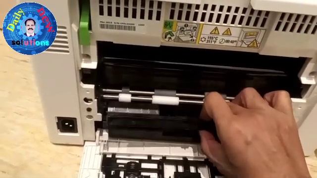 Open Rear Door And Remove Paper Jam In Xerox Phaser 6022 Colour Printer #dailynewsolutions #printer