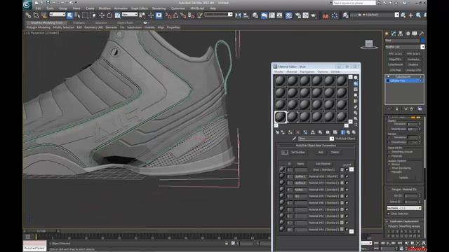 Speed modeling a high poly shoe. PART 2 смотреть онлайн