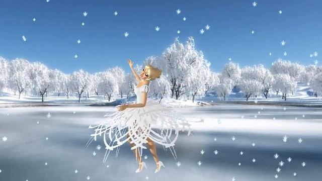 Футаж "Танец снежинки" смотреть онлайн