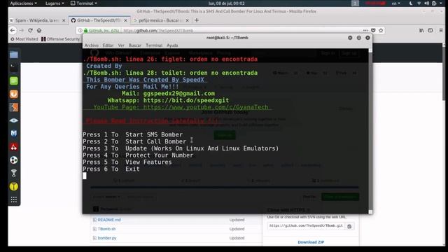 Mensajes Y Llamadas Masivas A Un Celular (Spam) Con Kali Linux