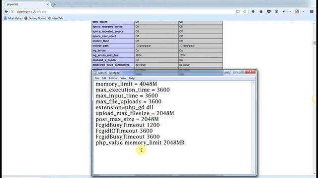 how to create ini file .user.ini for GoDaddy Window shared hosting смотреть онлайн