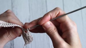 КАЙМА крючком с перекрещенными столбиками