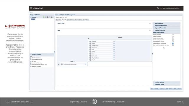 Oracle Planning - rules on flex forms is possible смотреть онлайн