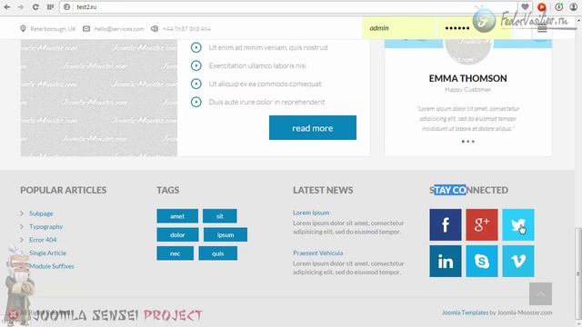 33.Настраиваем шаблон JM Services ЧАСТЬ8 | Joomla Sensei смотреть онлайн