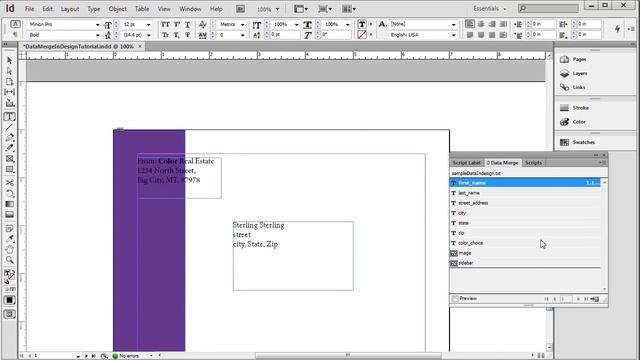 How to data merge in InDesign tutorial смотреть онлайн