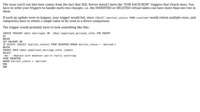 Databases: SQL Server AFTER INSERT trigger (2 Solutions!!) смотреть онлайн