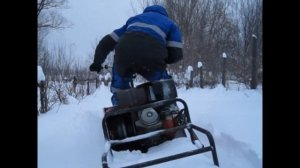 Мотобуксировщик форза 15 с лыжным модулем езда в целик.