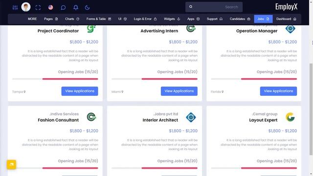 EmployX Bootstrap 5 Admin Panel Dashboard with LTR Dark Theme смотреть онлайн