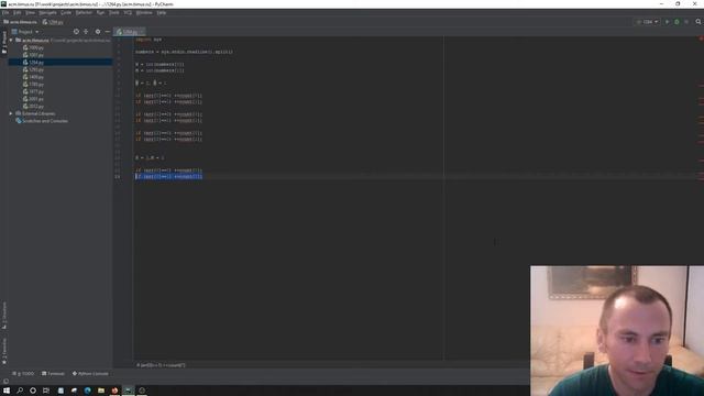 #0009 — Решение задачи «1264. Трудовые будни» с сайта acm.timus.ru на python смотреть онлайн