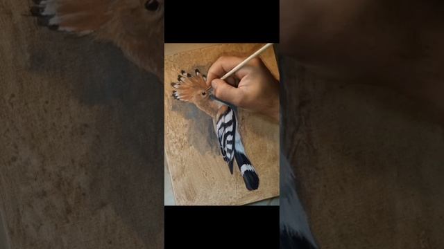 как нарисовать удота краской #животные #птицы смотреть онлайн
