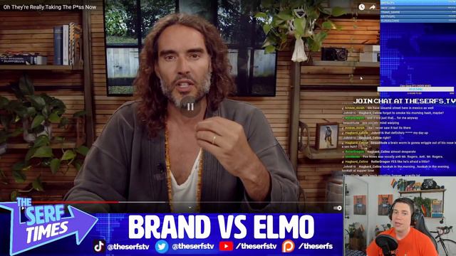 BIZARRO JESUS Russell Brand takes on ELMO in Anti-Vax Attack (Ignoring Science to go after KID SHOW смотреть онлайн