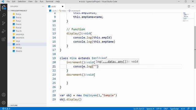TypeScript Tutorial | Day 6 | Part 6 | Classes In TypeScript | Inheritance in TypeScript | #6 смотреть онлайн