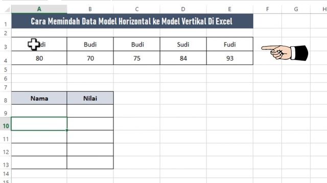 cara mengubah data horizontal ke vertikal di excel смотреть онлайн