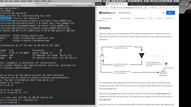 Vault - Secret Engine - SSH (OTP) смотреть онлайн