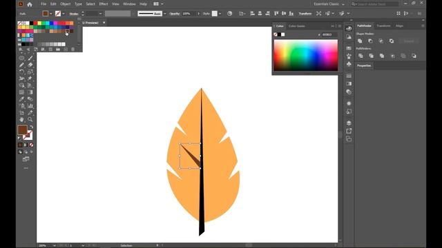 Creative Leaf logo design TUTORIAL in Adobe illustrator | Leaf logo #creative logo смотреть онлайн