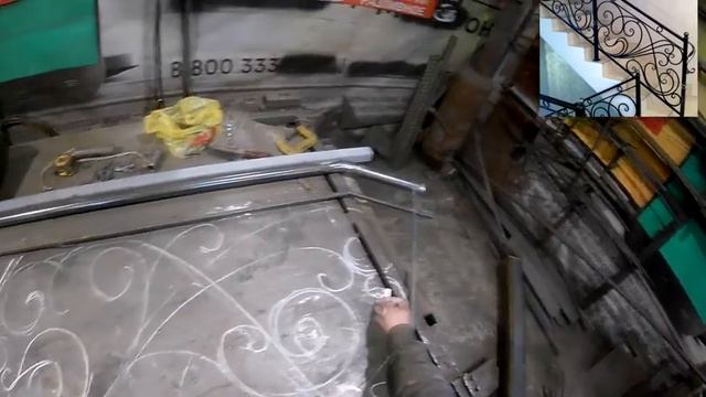Рисунок для наклонного участка перил. Подгонка под свои габариты. АнтиковкА смотреть онлайн