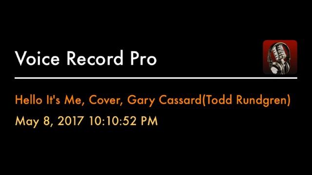 Hello It's Me, Cover, Gary Cassard(Todd Rundgren) смотреть онлайн
