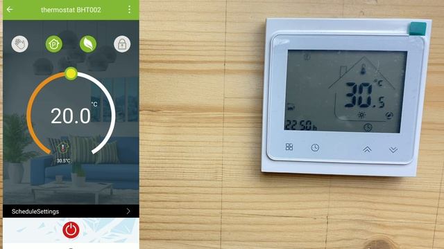 Умный термостат с внешним NTC датчиком температуры WIFI Ps-Link BHT-002 16А для теплого пола смотреть онлайн
