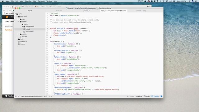 Locally testing Lambda functions used for Alexa skills - Dabble Lab #23 смотреть онлайн