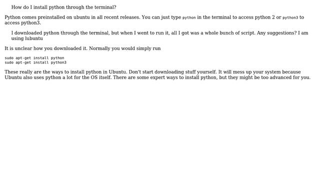 Ubuntu: How do I install python through the terminal? (3 Solutions!!) смотреть онлайн