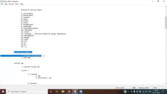 ANDROID tutorials || Demo - 1 || by Mr. Chary On 03-01-2022 @8:15PM IST смотреть онлайн