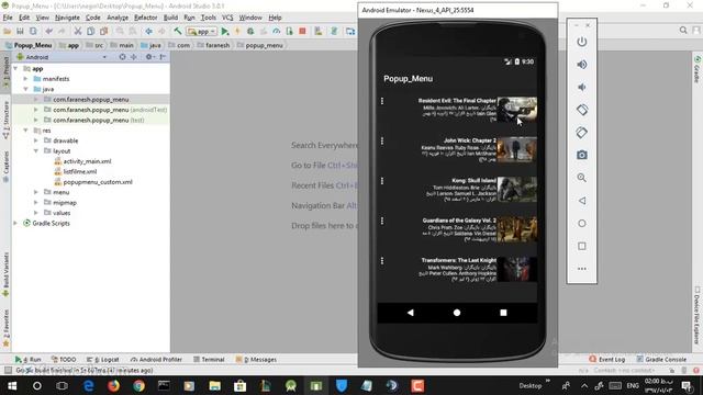 Work with Popup Menus and Context Menus on Android смотреть онлайн